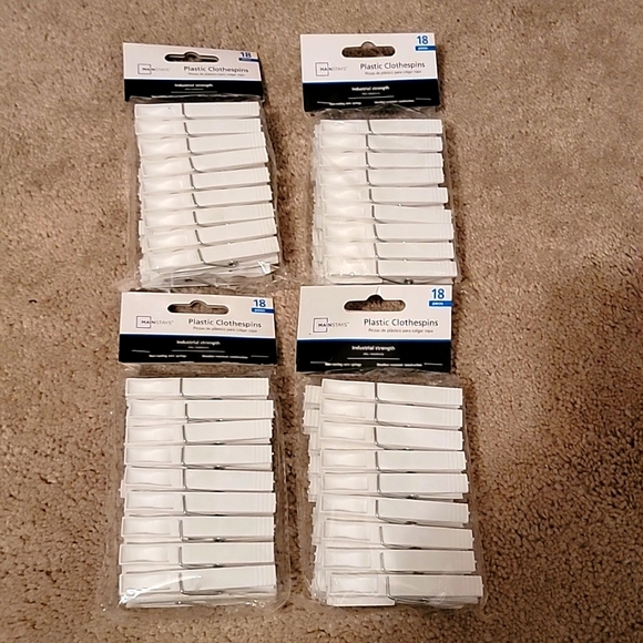 Mainstays Storage & Organization Set Of 4 Plastic Clothespins 8